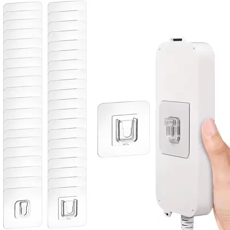 5-30Pair Double Sided Adhesive Wall Hooks Hanger Strong Transparent Suction Cup Storage Socket Hook Bathroom Kitchen