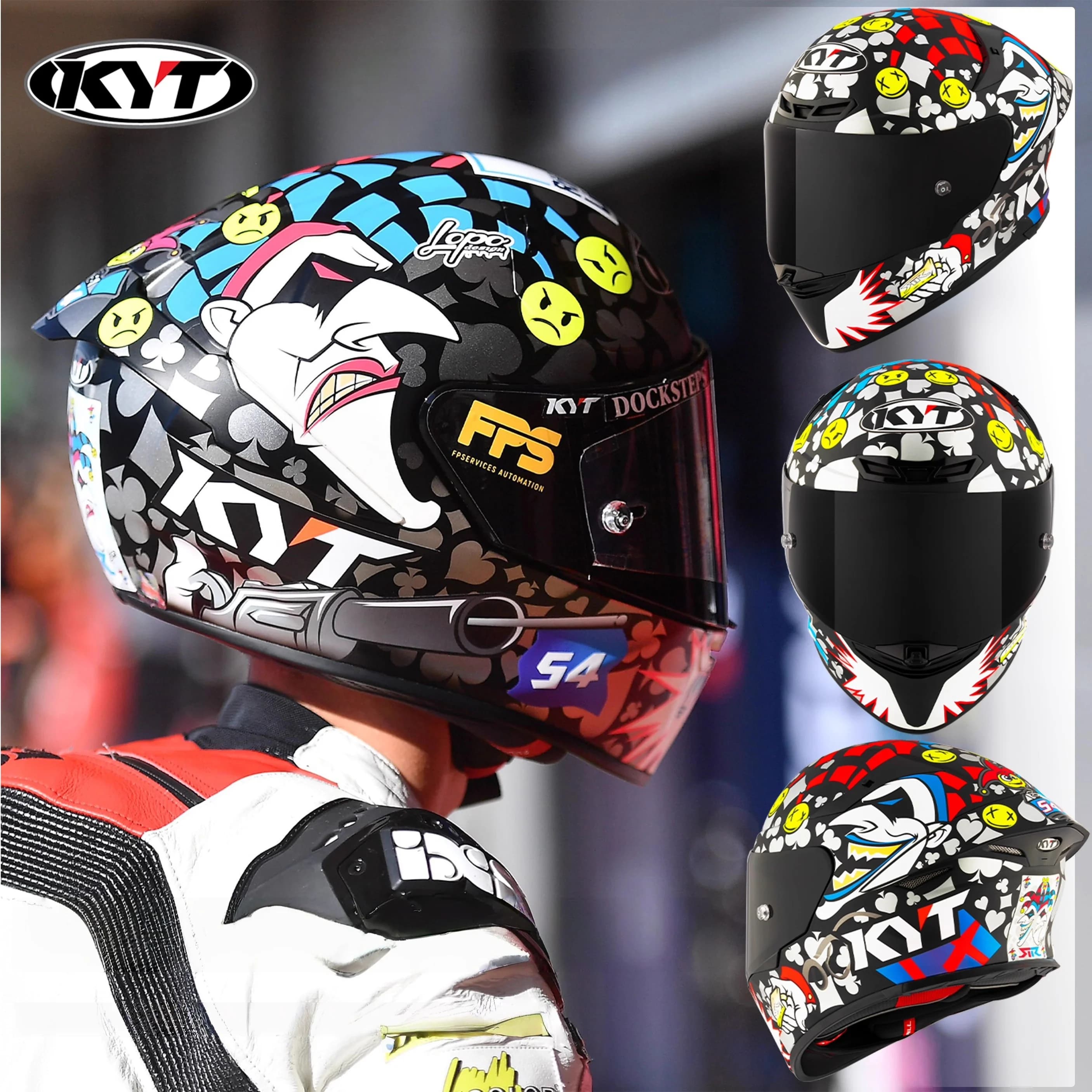 Caschi moto originali KYT TT-REVO Sport Touring Casco integrale ECE2206 DOT Casco Para Moto Sport Bike Casco KYT Capacete