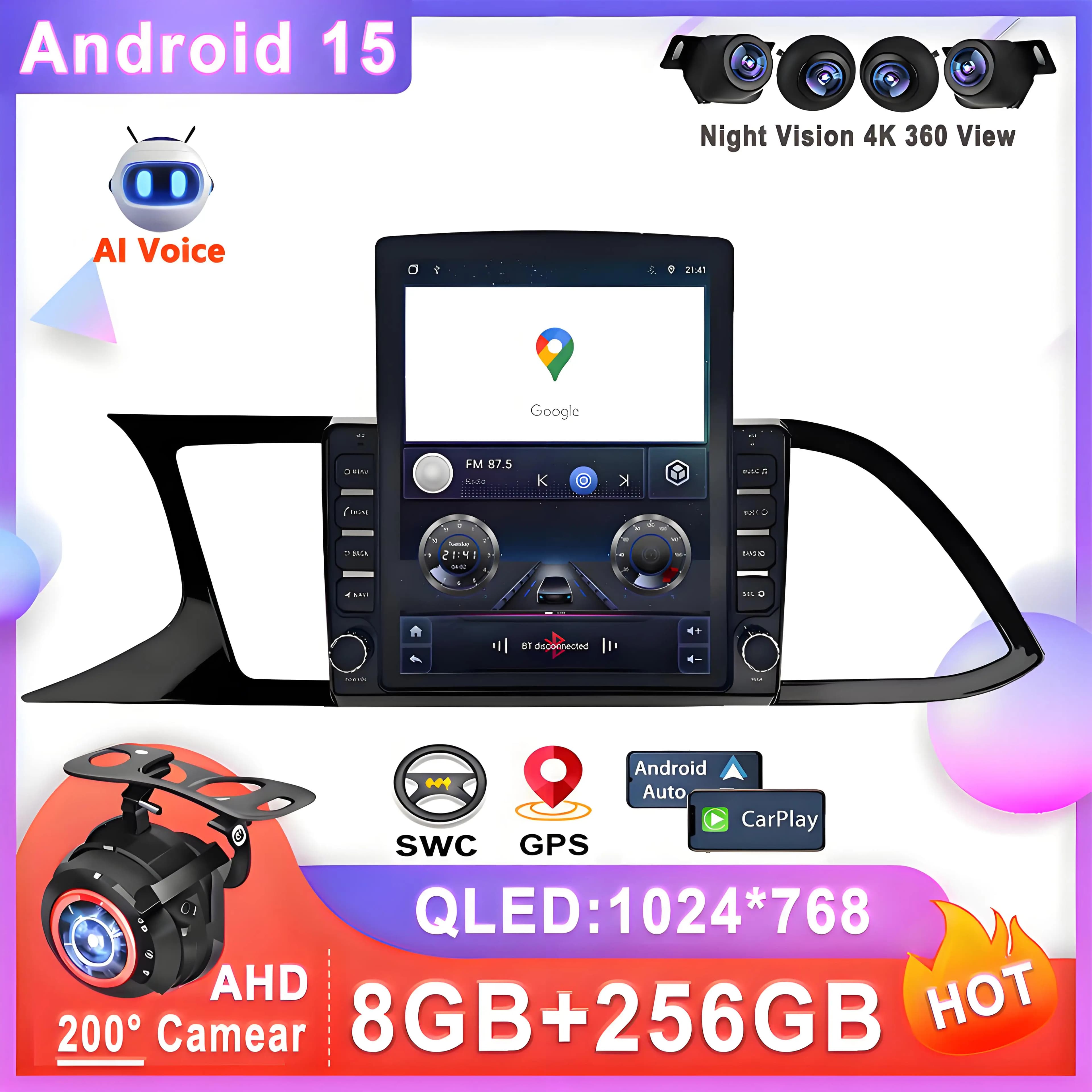 9.7 pollici Per Seat Leon 3 2012 - 2020 Auto DVD Android 15 Auto Multimedia Radio Stereo Touch Screen di Navigazione BT Elettronica Per Auto