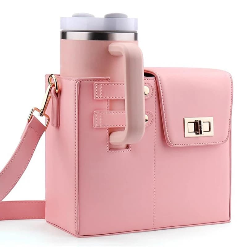 Outdoor Water Bottle Bag Portable Crossbody Multifunctional Universal Protection Pouch Single Shoulder Solid Color Storage