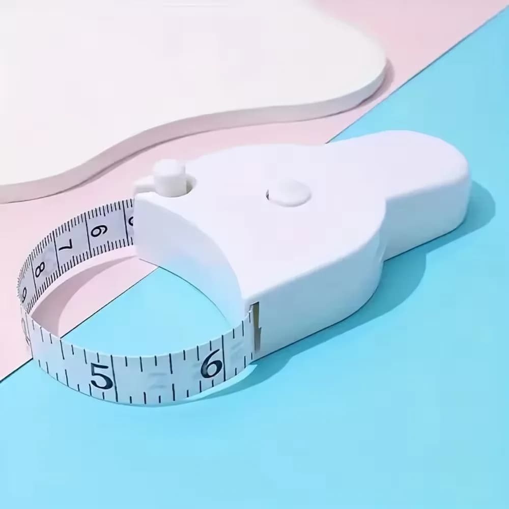 Misuratore Telescopico Automatico, Metro a Nastro per Misurare il Corpo, Strumento da Cucito, Righello, Strumenti di Misurazione in Centimetri, Bianco