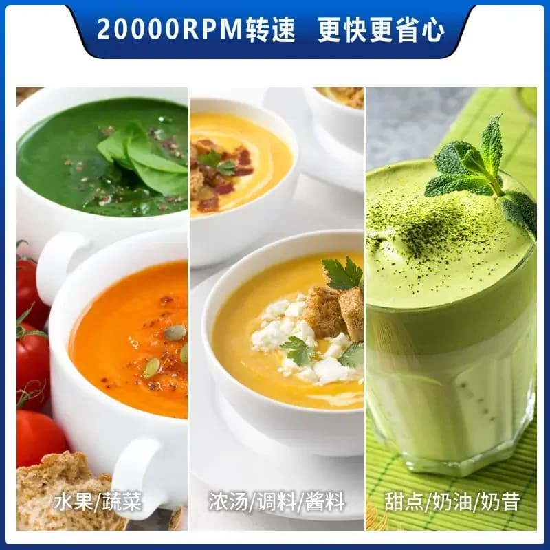 Portable Commercial Blender, Oven Food Homogenizer, Vertical Electric Blender for Kitchen