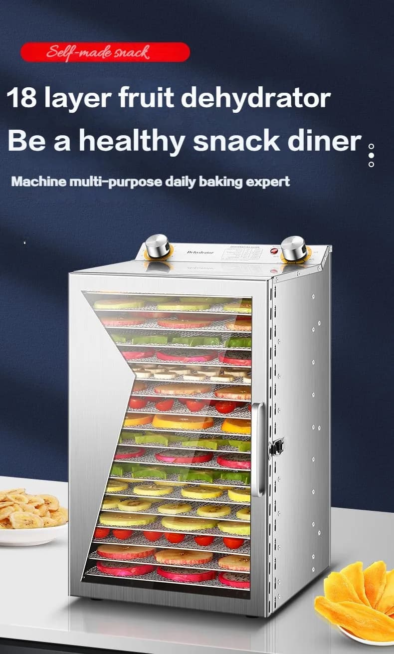 Customizable Automatic Dried Fruit Machine High-quality Commercial Household 18-layer Food Dehydrator