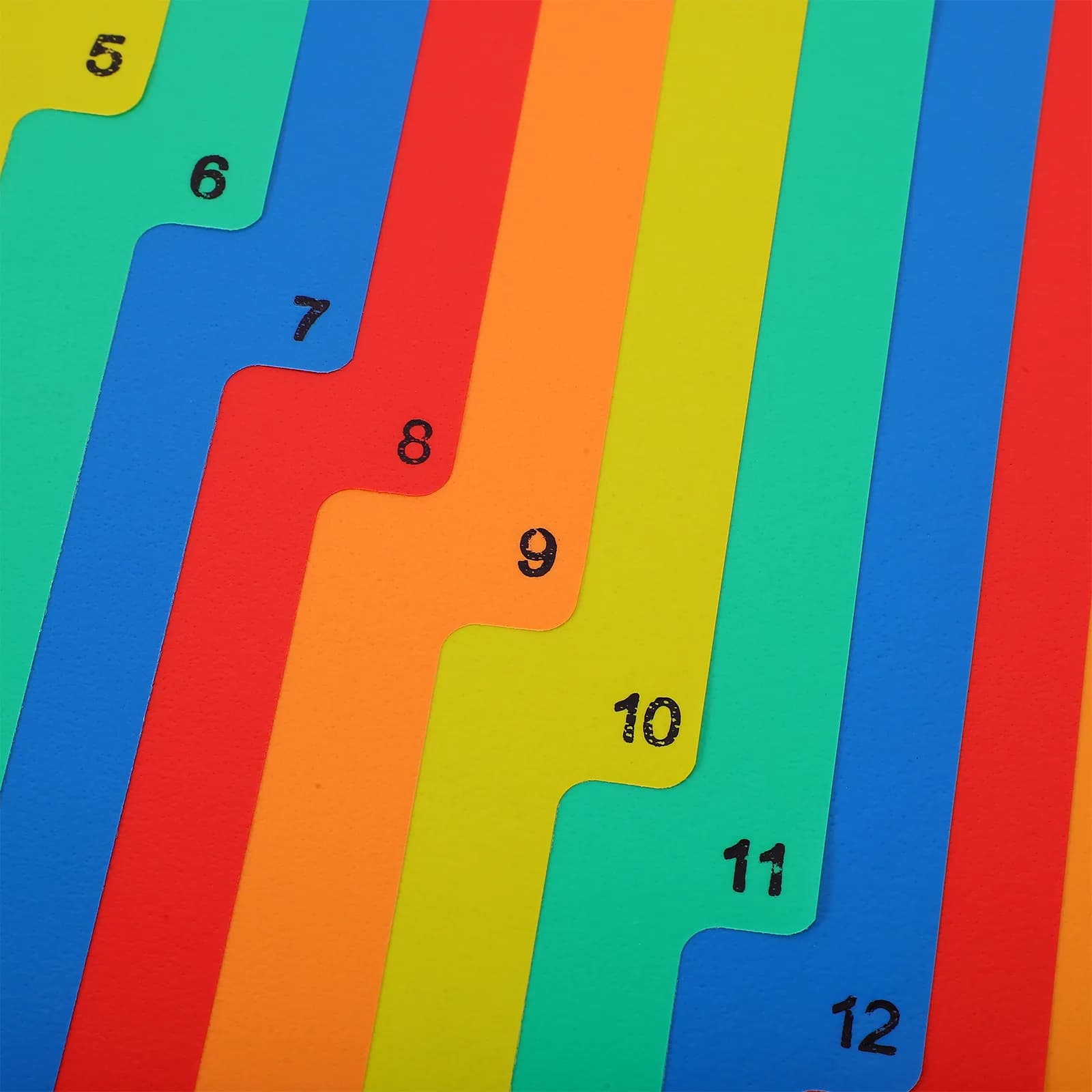 21 divisori colorati per raccoglitori, in plastica PP, con etichette scrivibili per quaderni, agende, documenti, raccoglitori a fogli mobili, per l'ufficio