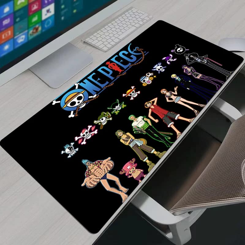 Mouse Pad Gaming Giappone Gioco Anime One Piece Home New HD PC Mousepad XXL Tastiera Pad Antiscivolo Ufficio Tappeto Laptop Grande Mouse Pad
