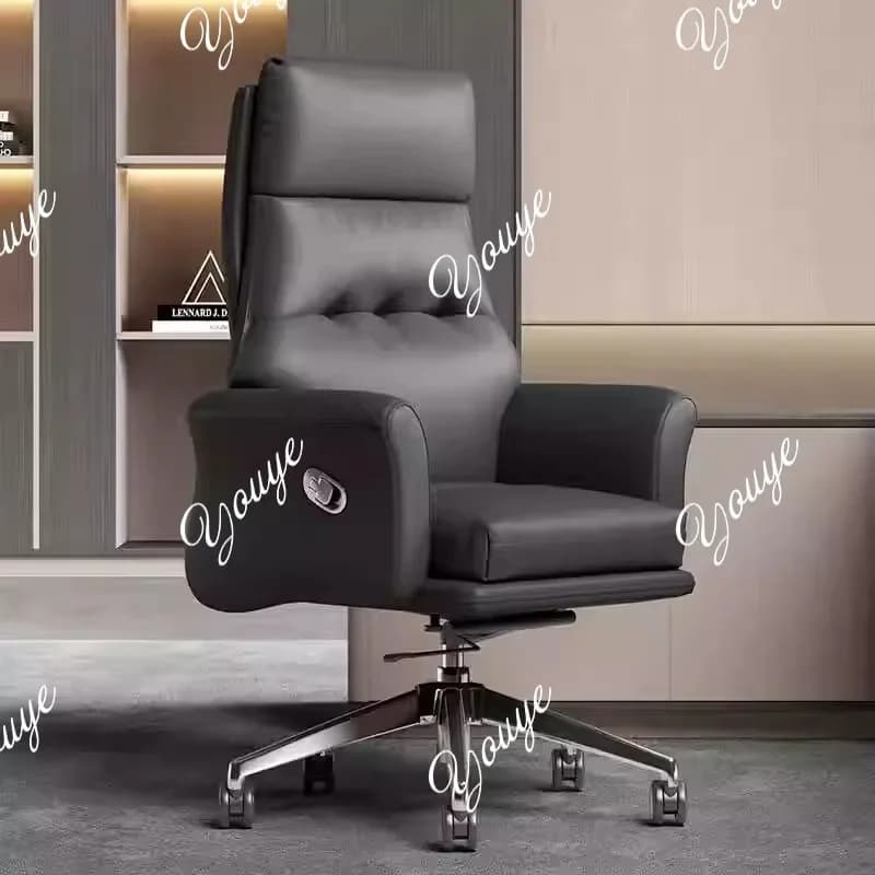 X63 Sedia da ufficio leggera di lusso Boss Sedia da computer Manager Sedia da supervisore Sollevamento in vita Cuscino spesso Ufficio ergonomico