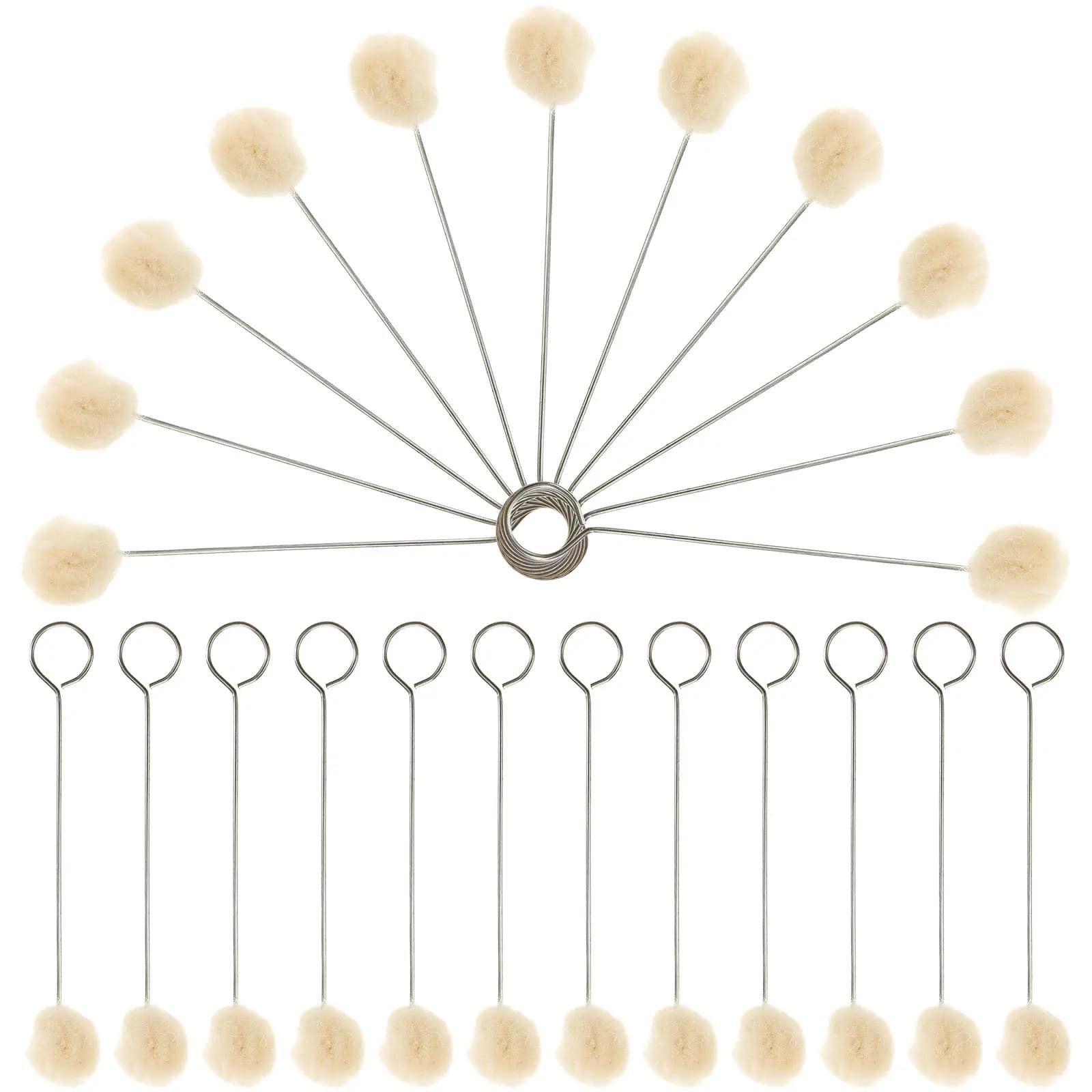 50Pcs Wool Ball Brush Metal Handles Easy Use Dye Tools Broad Smooth Stroke Conditioner Applicators Shoe Edge Dye