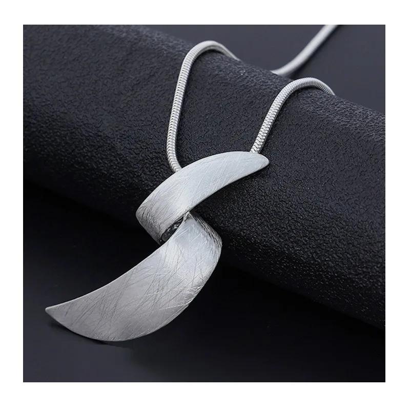 Collana Lunga da Donna alla Moda, Versatile, con Catenina a Osso di Serpente Geometrica Rotonda Semplice, per Nuove Collane