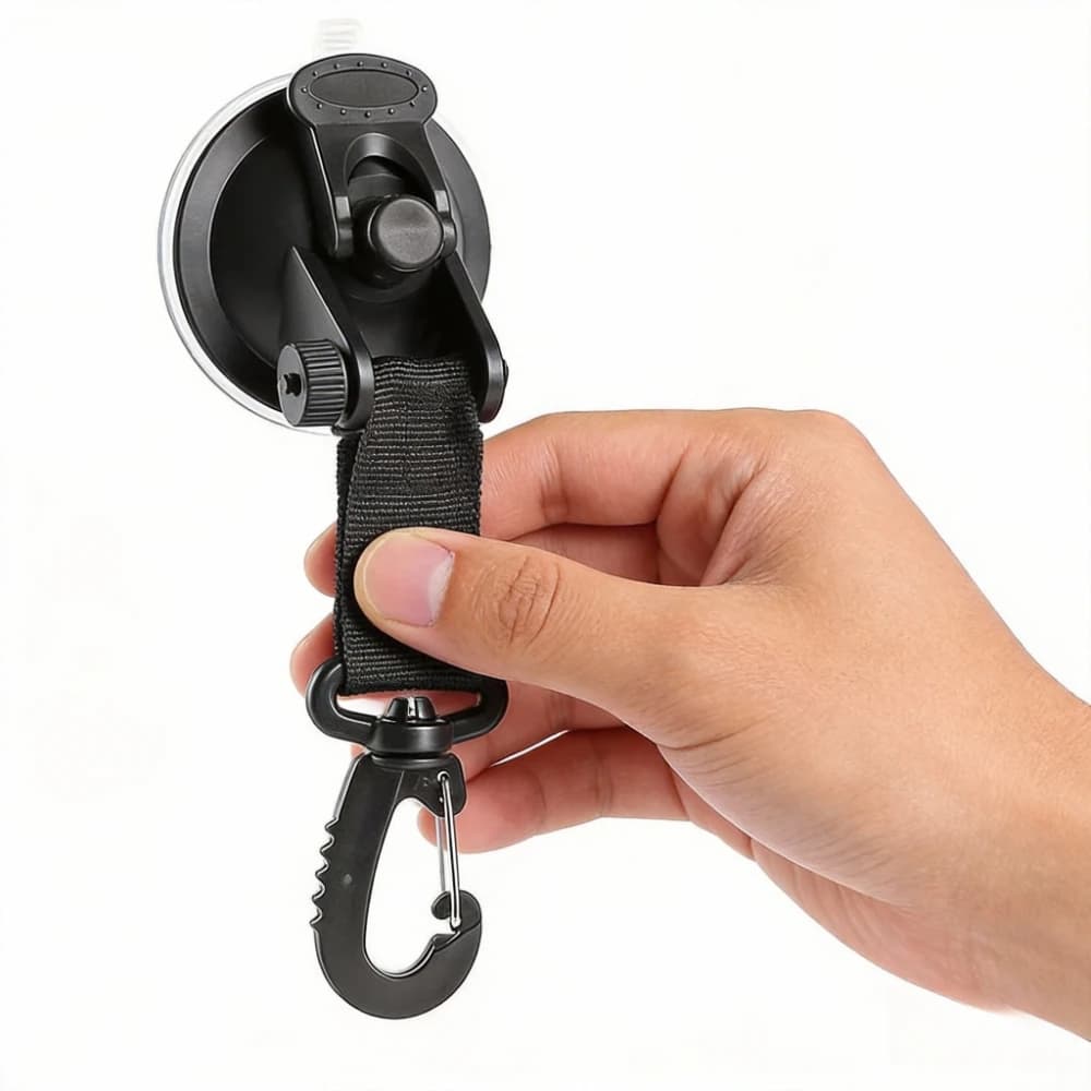 Gancio a ventosa per tenda da campeggio, gancio ad anello portatile, gancio fisso riutilizzabile per attrezzatura da viaggio all'aperto