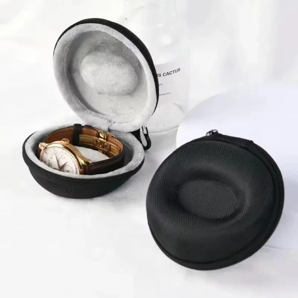 1/2 Piece Watch Storage Box Portable Eva Single Watch Travel Case Watch Storage Organizer Smart Watch Waterproof Zipper Container Universal Watch Protective Bag