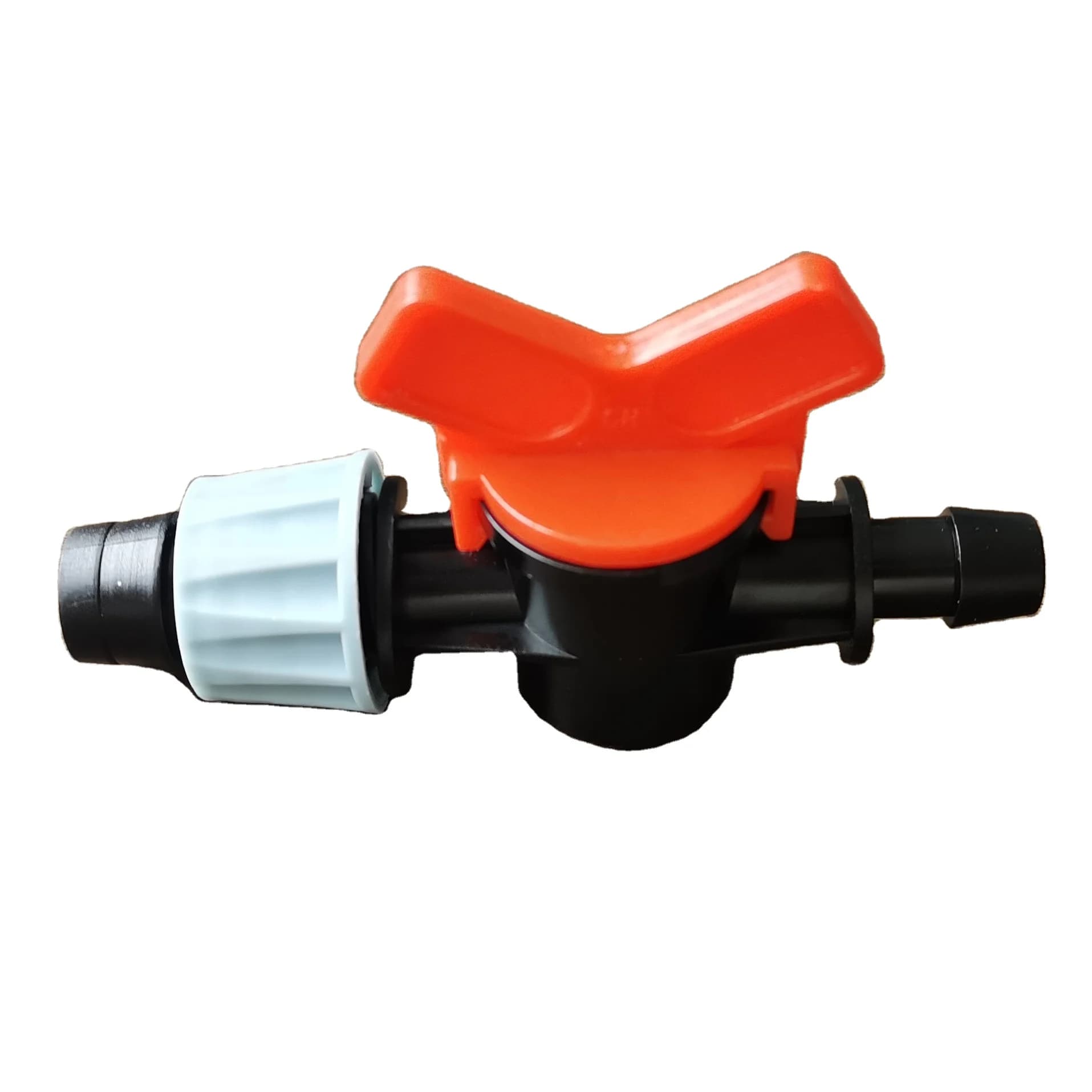 Valvola di bypass con blocco da 16 mm Sistema di irrigazione a goccia Valvola di controllo del tubo Raccordi per tubi di irrigazione Mini valvola di gocciolamento per l'irrigazione del giardino