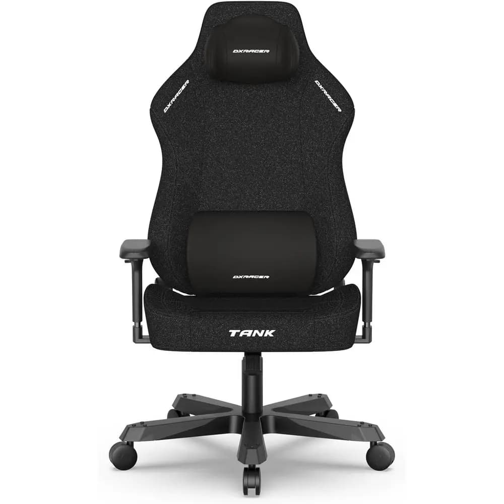 Sedia da Gaming Ergonomica XXL per Adulti: Sedia da Ufficio Reclinabile con Cuscino e Supporto Lombare, Altezza Regolabile (Nera)