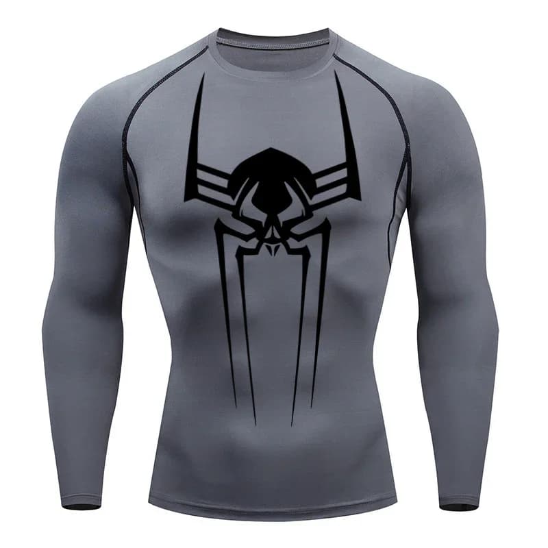 Men's sports top quick drying men's tight fitting shirt long sleeved second layer skin gym exercise short fitness running T-shir