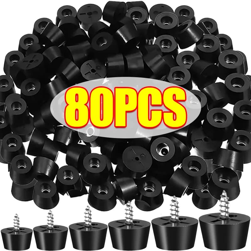 80/8 pcs rubber bearings floor protections cutting non-slip furniture bumper gasket table chair leg cover furniture hardware mat