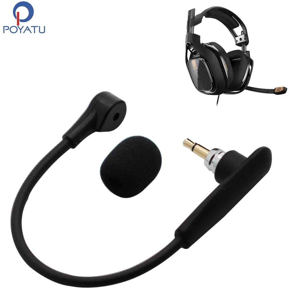 POYATU A40 Microphone for Logitech Astro A40 / A40 TR Gaming Headphones Replacement Boom Mic for PS5 PS4 Xbox PC