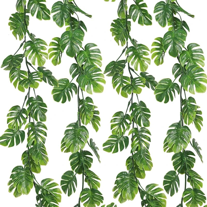Piante Artificiali Pendenti da 170 cm, Finte Piante Tropicali Rampicanti, Foglie di Monstera in Plastica, Foglie di Tartaruga per Decorazioni da Giardino, Matrimoni e Casa
