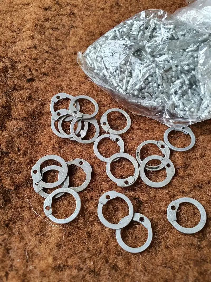 Anello per chiodo con blocco rivettatura Catena fai-da-te lavorazione delle unghie pinza rivettatrice manuale accessori per anello di bloccaggio