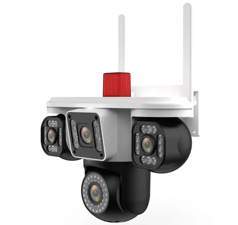 Telecamera IP Dome Wireless PTZ WIFI a Tripla Lente 6MP con App Yoosee, Visione a Colori, Rilevamento Umanoide AI, Sicurezza Domestica, Monitoraggio Bambini