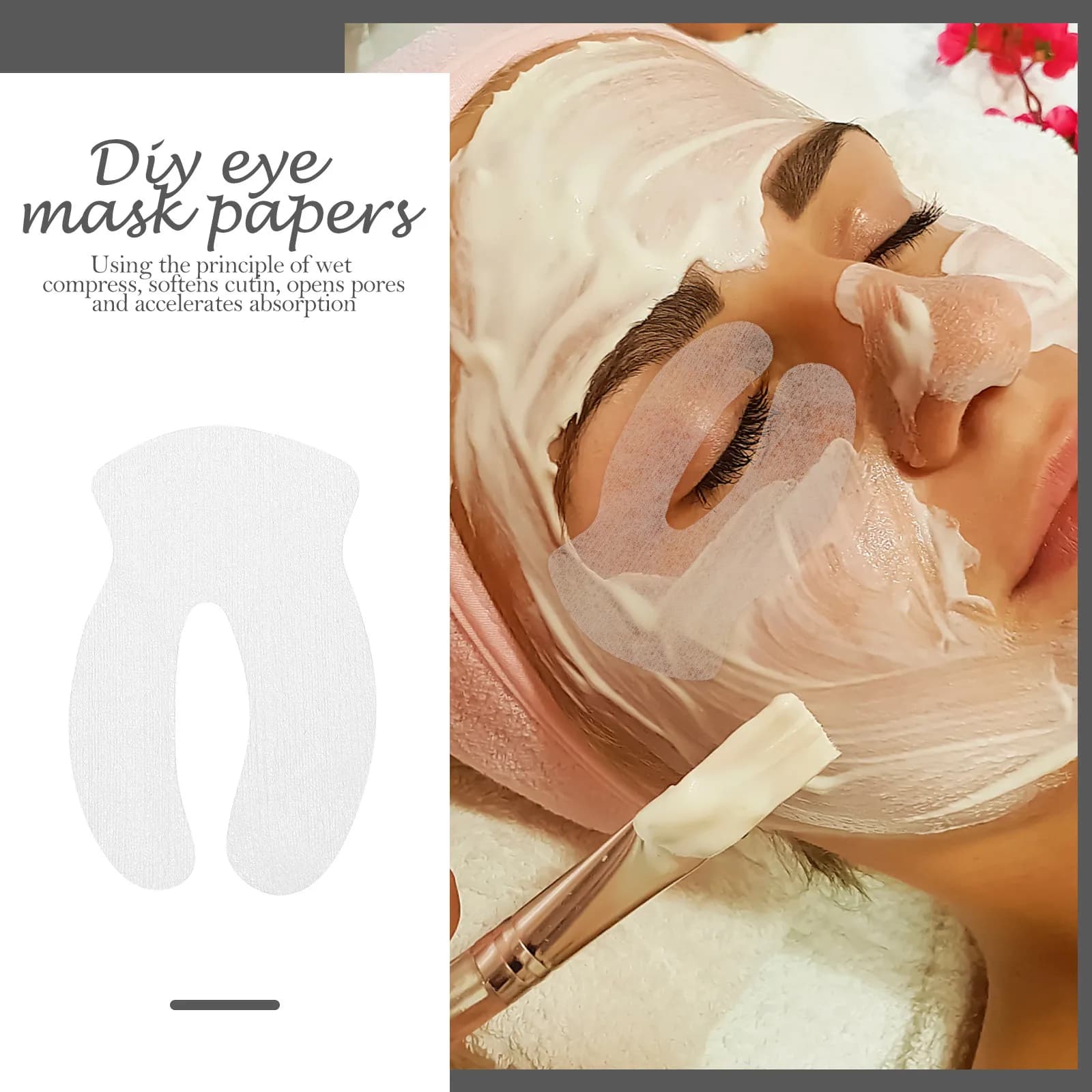 1000 Pieces of Patch Eyes in Pure Cotton Ultra Slim, Disposable Handbag Portable for Skin Care, Fai-da-te Hydrating Patch, Cotton Card Mask