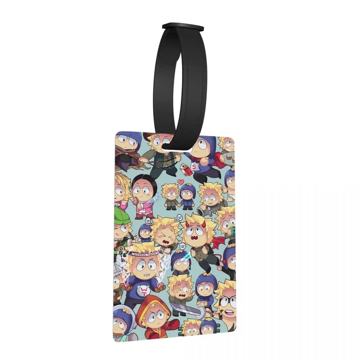 South Park-Tweek Craig Collage Etichette per bagagli Accessori per valigie Viaggi Carino Bagagli Etichetta d'imbarco Porta etichette ID Nome Indirizzo