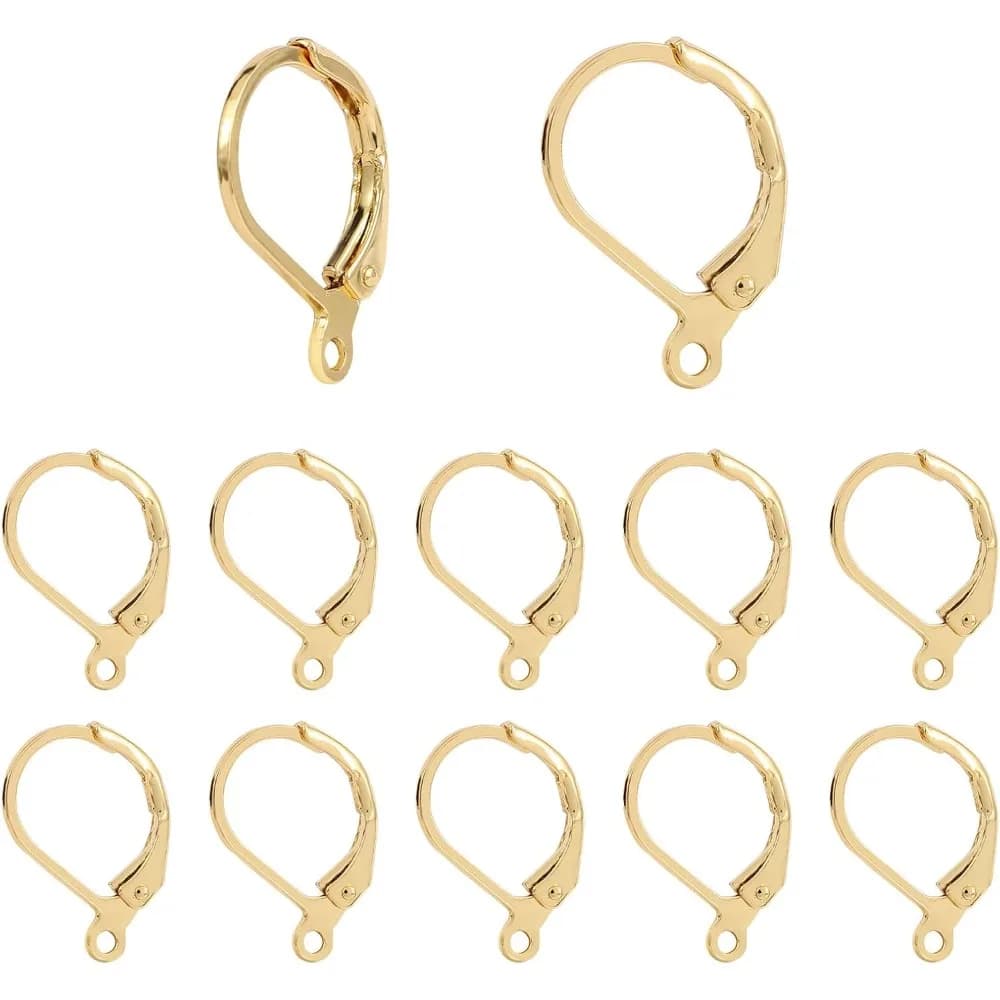 100 Pieces Hooks for Hypoallergenic Lever Earrings, Components for French Pendant Earrings for Creation of Fai-da- Jewelry ♪