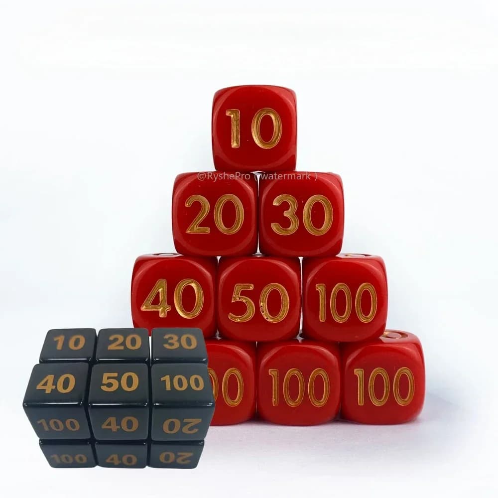 Set di dadi per calcolo da 10 pezzi Dadi a 6 facce per giochi da tavolo Dadi da 17 mm per giochi di ruolo Dungeons and Dragons e Pokémon