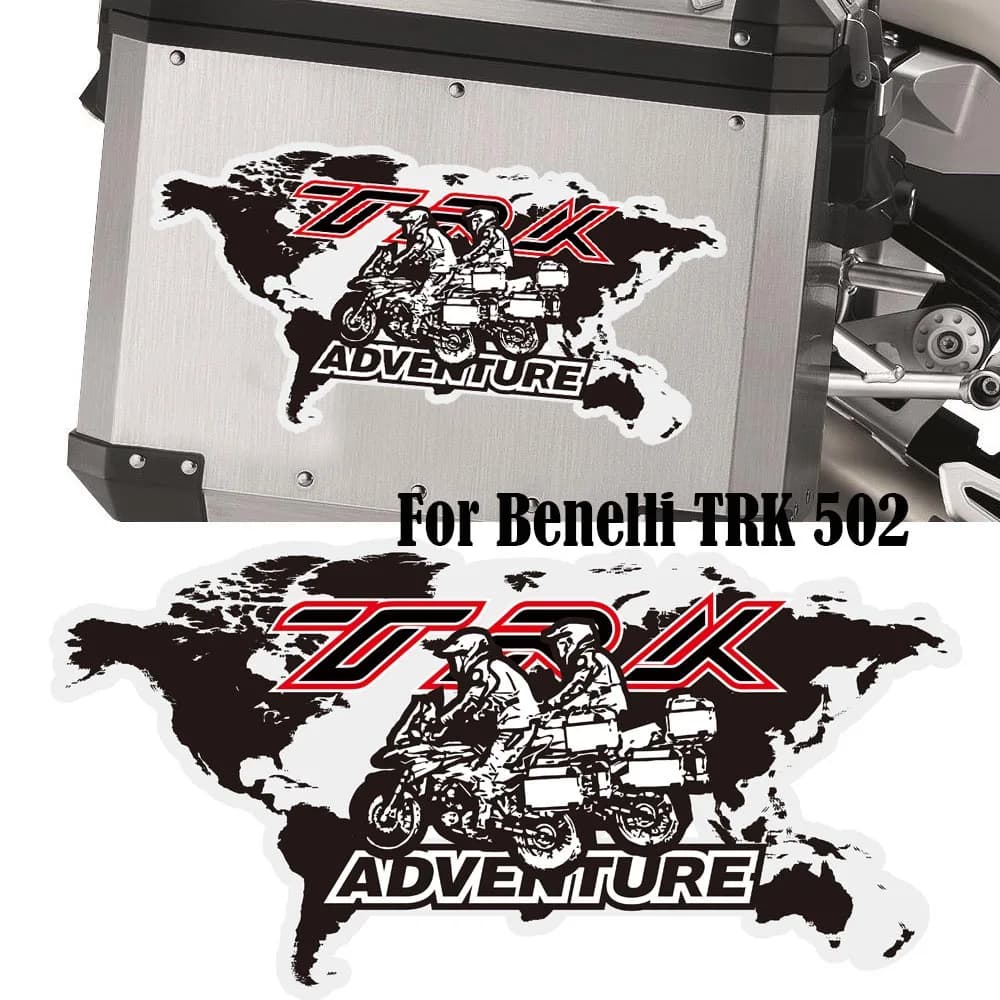 Per Benelli TRK502 TRK 502 Adventure Adesivi Moto Lato Superiore In Alluminio Tronco Custodie Bagagli Box Borse laterali Decal