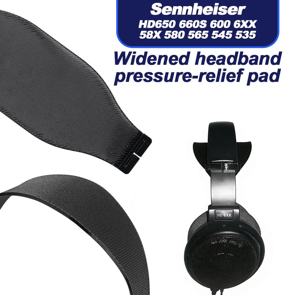 Headband For Sennheiser HD650 HD660S HD600 HD6XX HD58X HD580 HD565 HD545 HD535 Widened Headband Pressure-Relief Pressure Relief