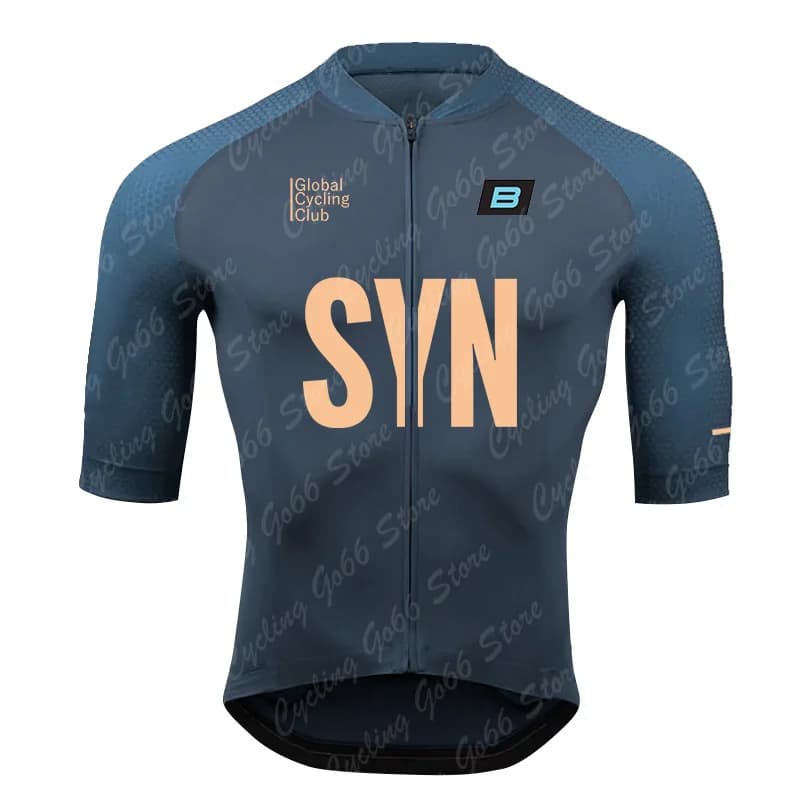 SYN NORMAL STUDIO Set Maglia a Maniche Corte e Pantaloncini da Ciclismo, Abbigliamento Estivo per Uomo, Completo da Triathlon, Uniforme da Bici