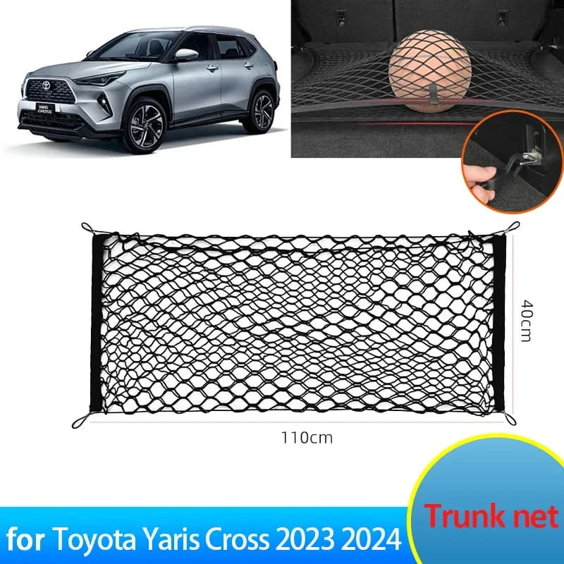 Per Toyota Yaris Cross accessori 2023 2024 Non GR Parts Car Floor Boot Trunk Net Organizer elastico 70 x70 Auto Styling