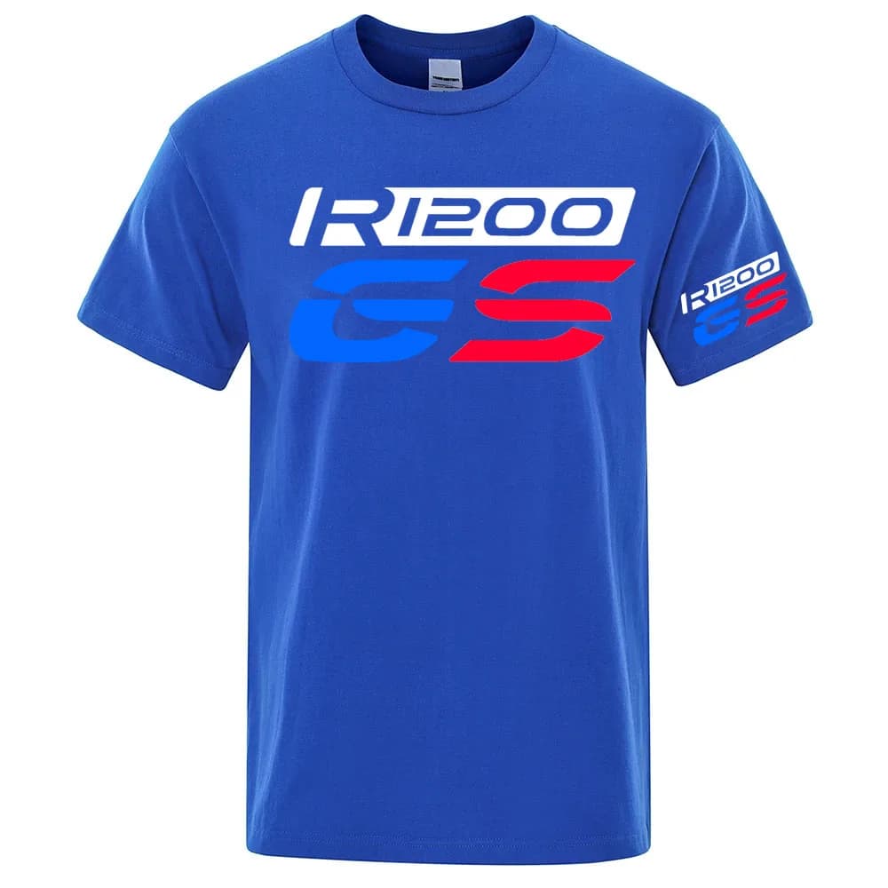 2025 Summer Man's Motorcycle GS R 1200 Logo Stampa Rinfrescante e antiaderente al corpo T-shirt comoda e liscia e pulita