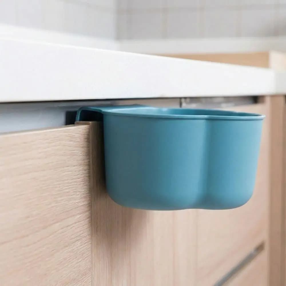 Cloud Shape Kitchen Hanging Trash Can Space Saving Plastic Cabinet Door Trash Can Large Capacity Waste Bin Laundry Room