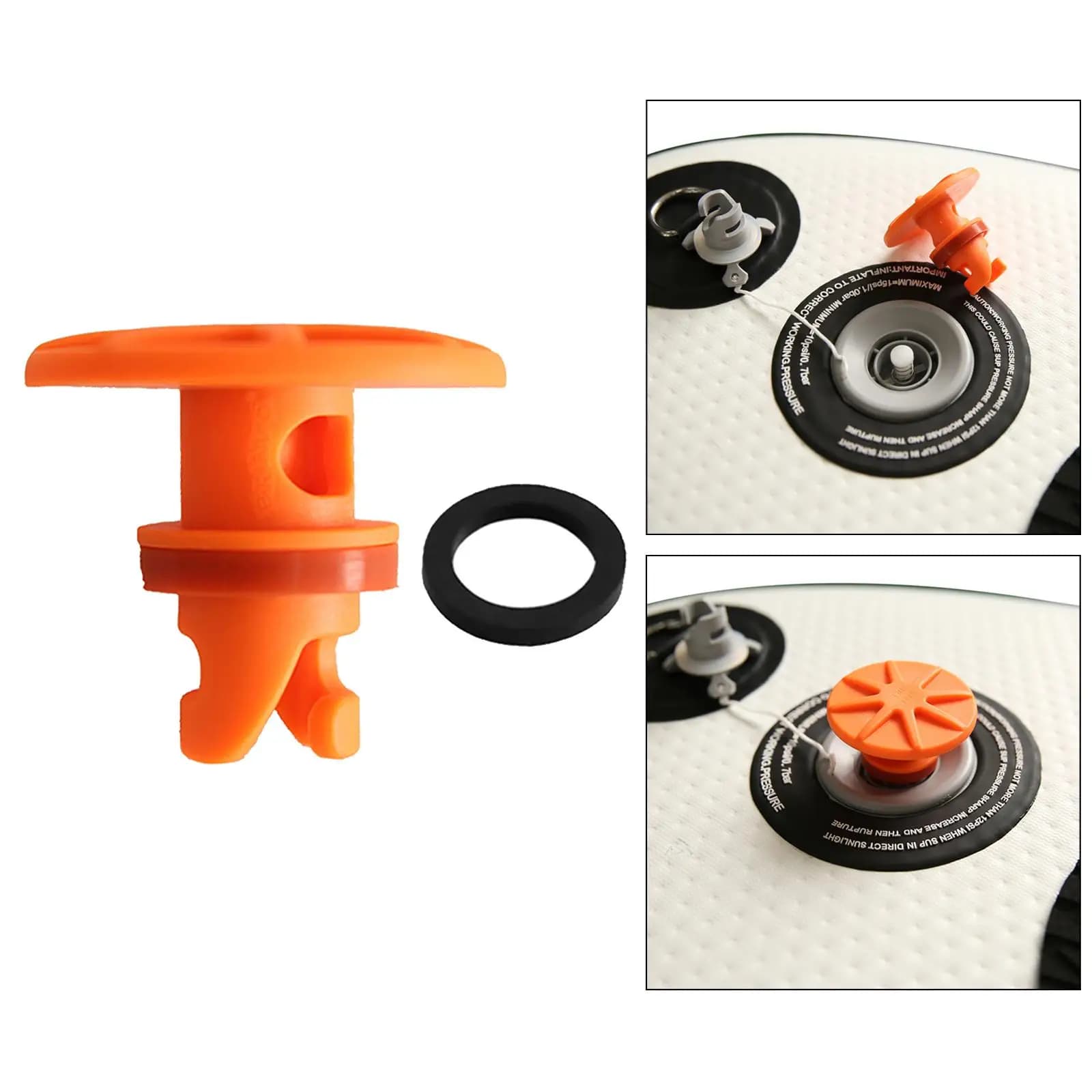 Valvola di sgonfiaggio rapido per kayak da paddle gonfiabile universale Barca gonfiata durevole in plastica Valvole di sgonfiaggio a rilascio d'aria facili da usare