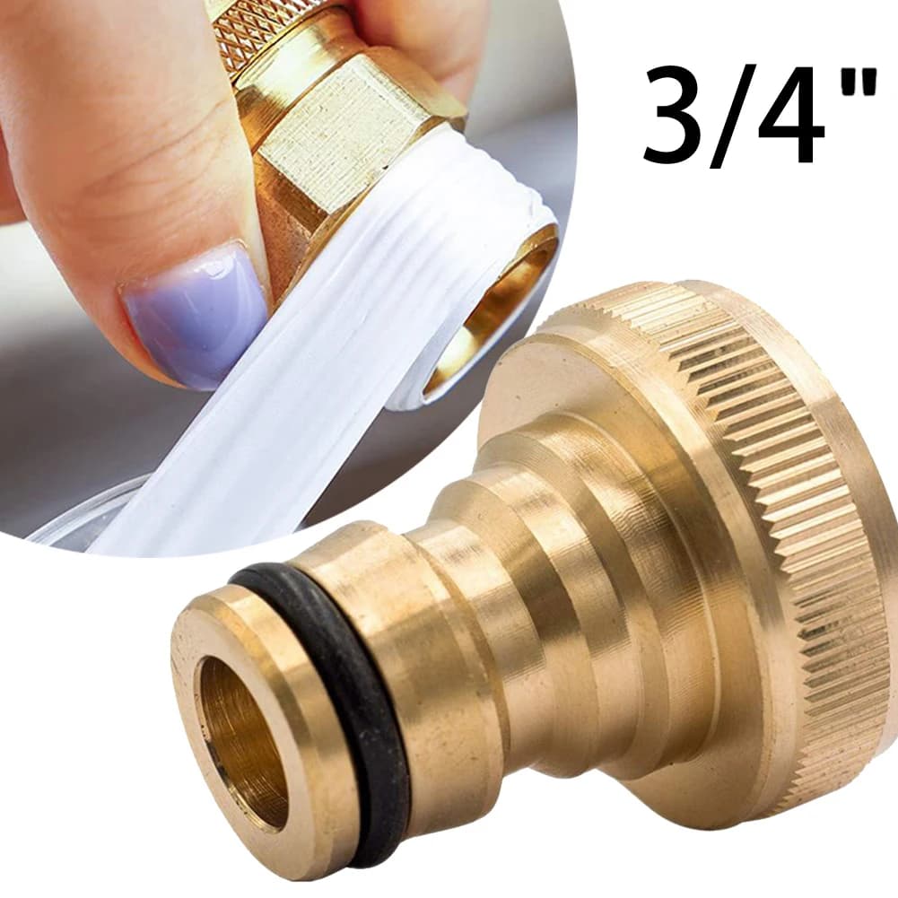 Brass G3/4in Garden Faucet Tap Connector Water Hose Adaptor Quick Connecter Car Wash Water Connector Garden Irrigation Tools