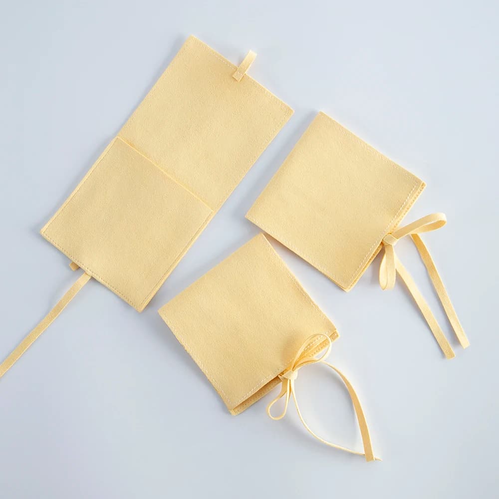 Borsa per gioielli Custodia per imballaggio in velluto in microfibra per anelli Orecchini Organizzatore di carte di tarocchi cosmetici Mini formato Bomboniere sfuse