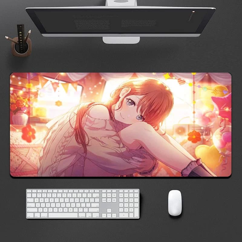 VIKAMA Trendy Anime Mouse Pad Big Size Fantasy Girl Art Print Ergonomic Desk Mat Easy Clean for Home Gaming