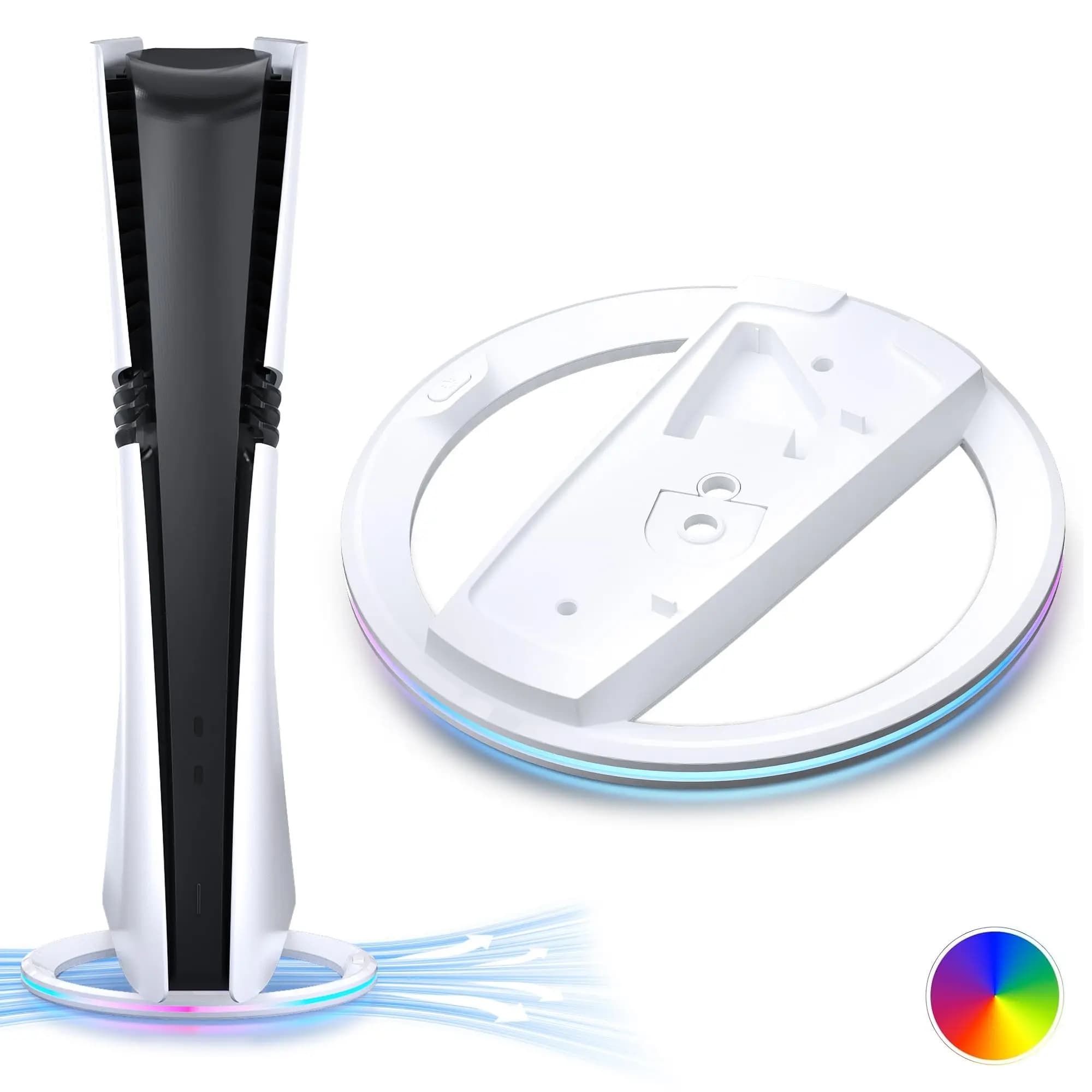 Adatto per base desktop PS5 Slim/PS5 Pro staffa verticale staccabile rapidamente con staffa luce RGB Accessori PS5