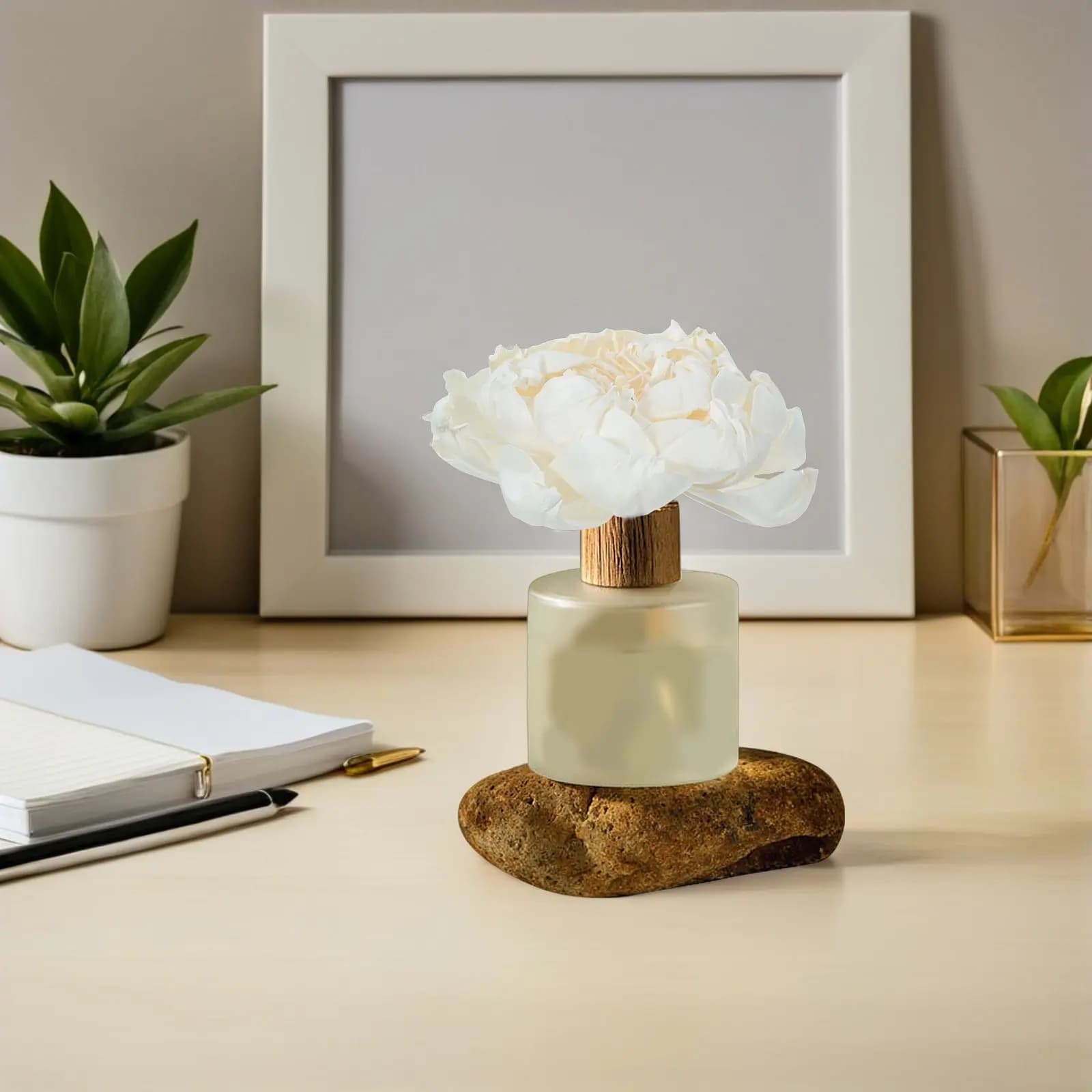 Diffusore di Profumo a Forma di Fiore, Decorativo per Aromaterapia, Diffusore di Oli Essenziali Profumati 12cm