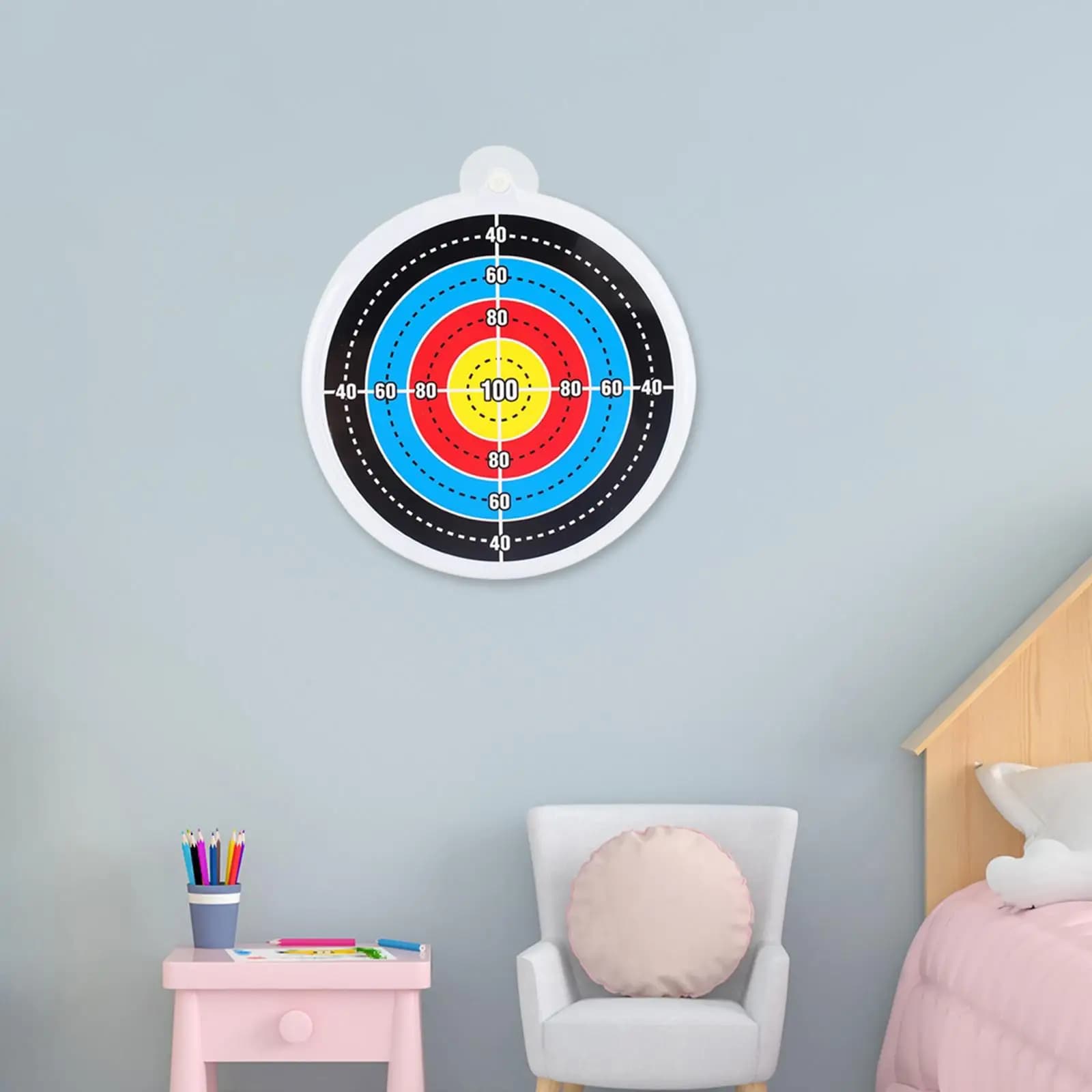 Portable Hanging Target Plastic Suction Cup Archery Practice Toy for Boys Girls Indoor Outdoor Yard Activities