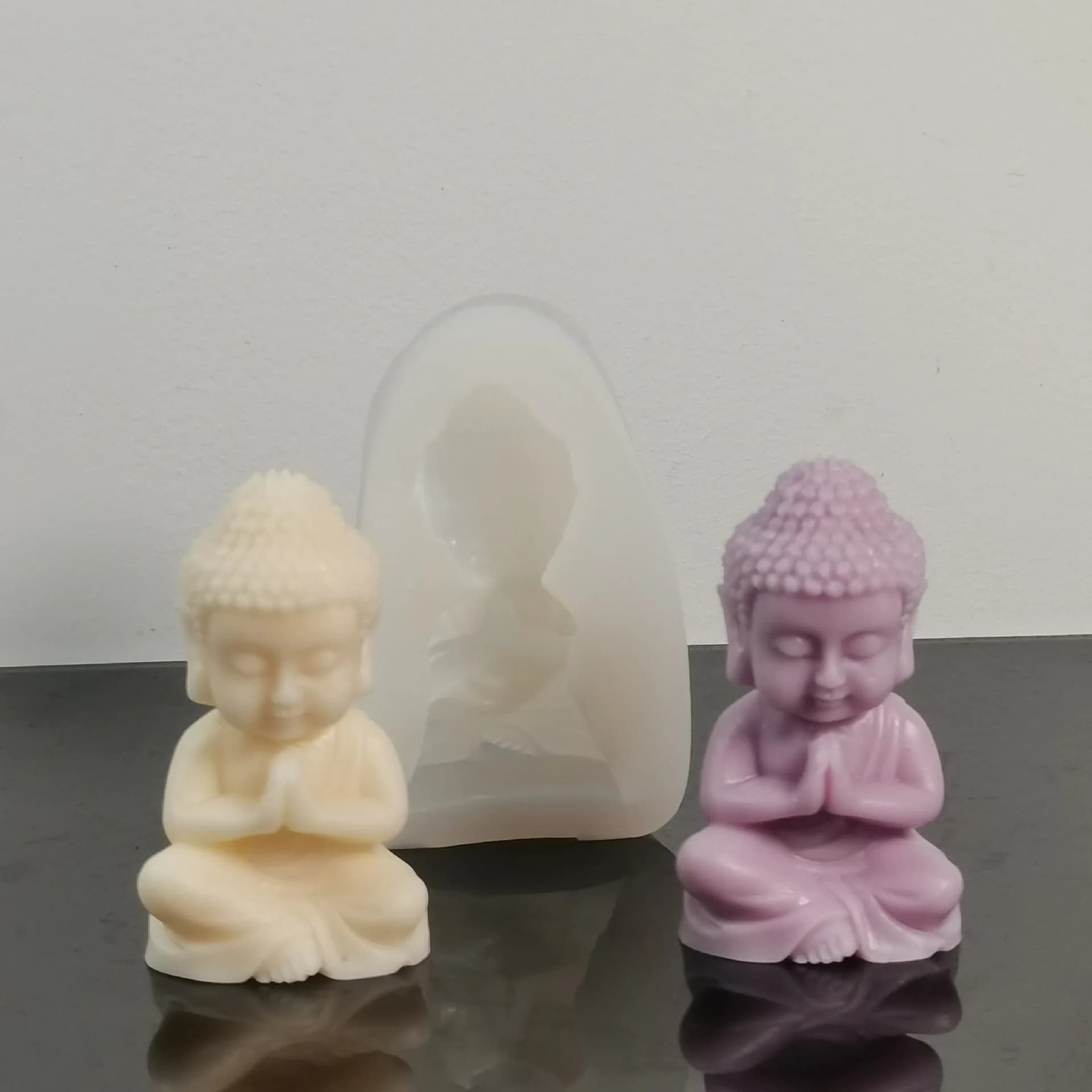 3d Maitreya stampo per candele in Silicone fai da te chiesa Buddha che fa gesso resina epossidica Aroma sapone stampi da forno al cioccolato decorazione della casa