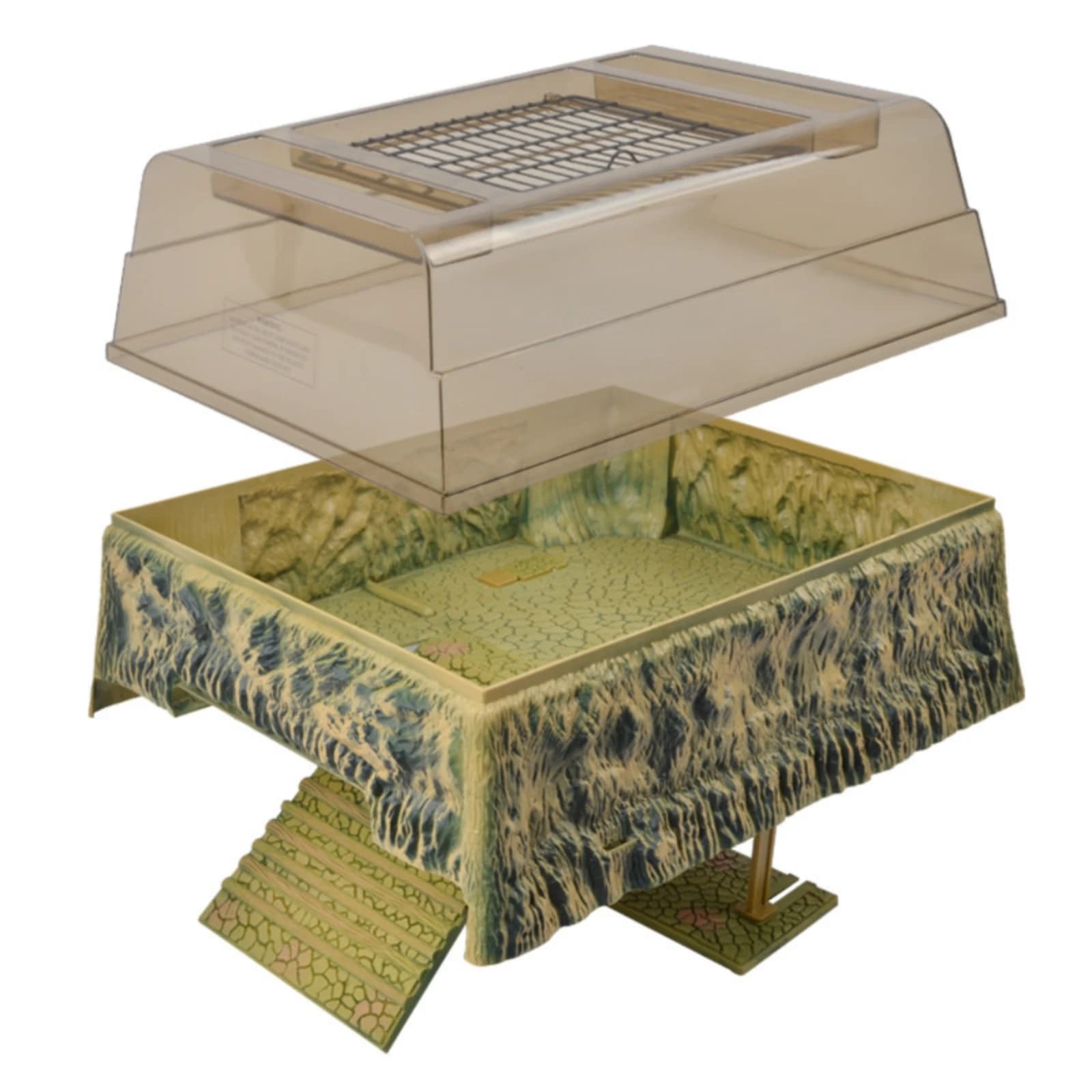 Turtle Basking Platform Non-Slip Turtle Basking House Rock Decoration Sturdy Reptile Habitat Natural for Aquarium