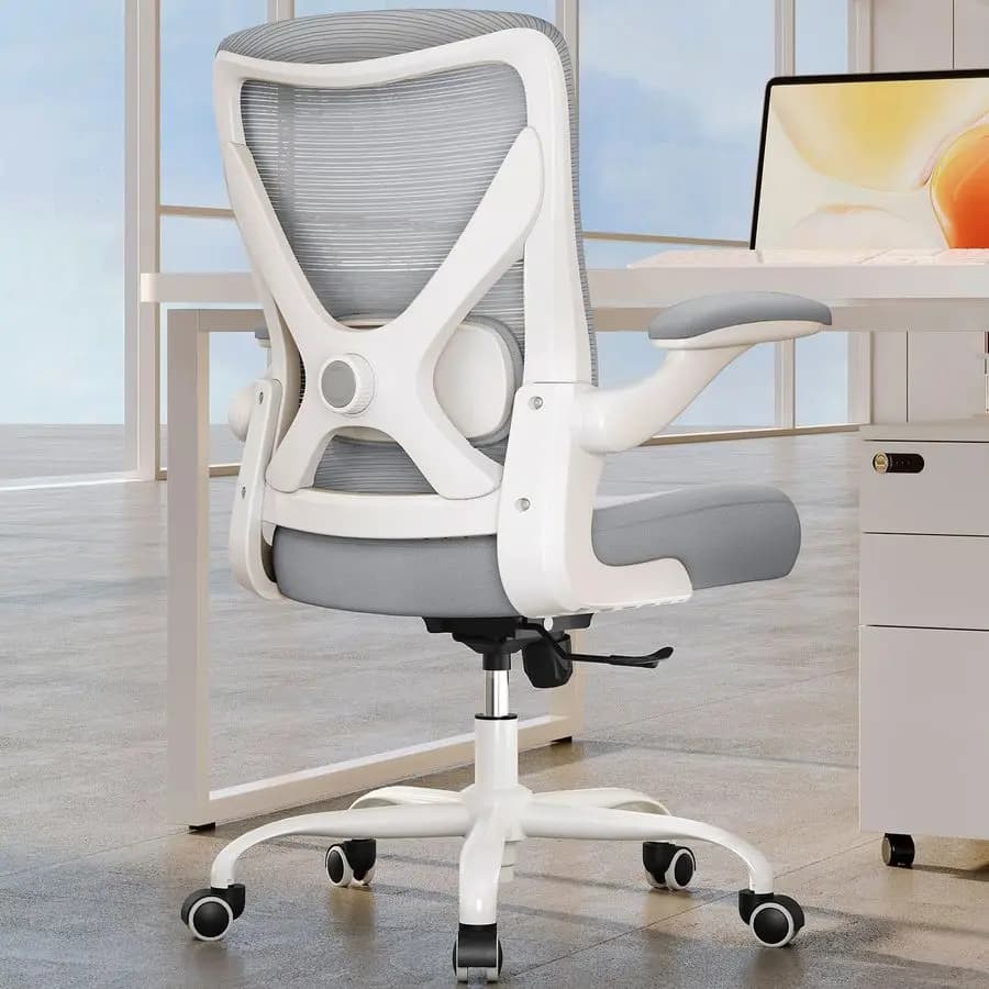 Sedia da Ufficio Ergonomica a Forma di X, Comoda Sedia da Gaming con Schienale Alto in Rete, Supporto Lombare Regolabile, Poltrona Direzionale