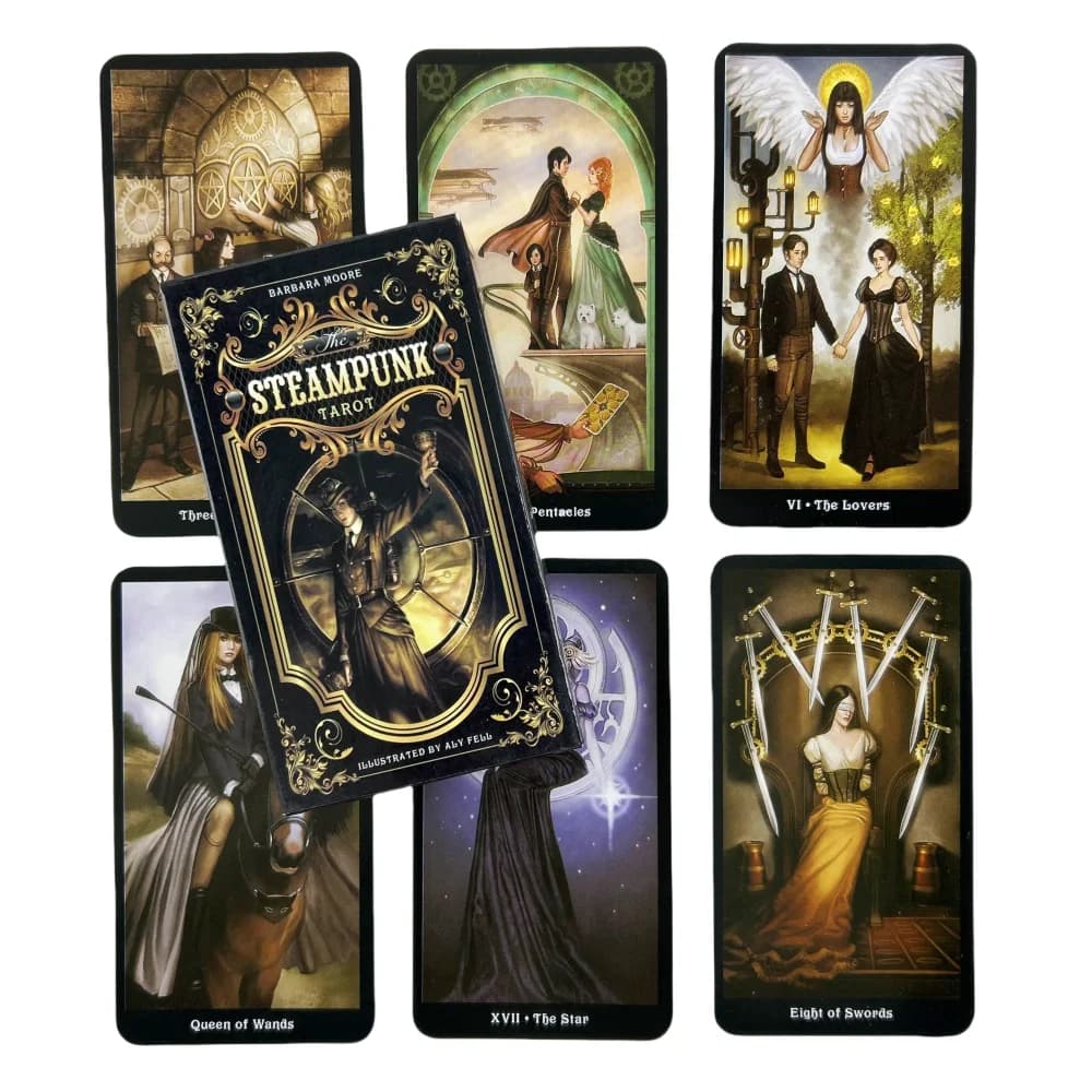 78 carte dei tarocchi steampunk, carte oracolari per la divinazione del destino, gioco da tavolo, carte da gioco dei tarocchi
