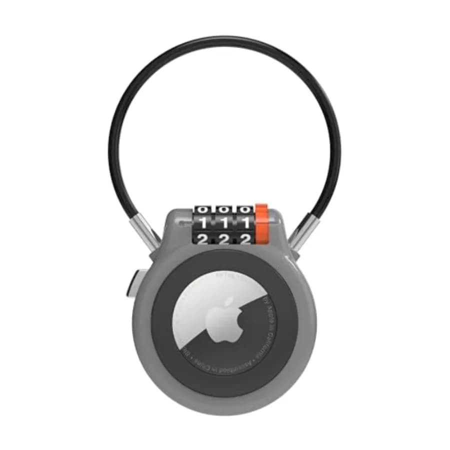Supporto in metallo per AirTag con lucchetto a combinazione, compatibile con Apple Tag, custodia protettiva per AirTag per bagagli, zaini, valigie
