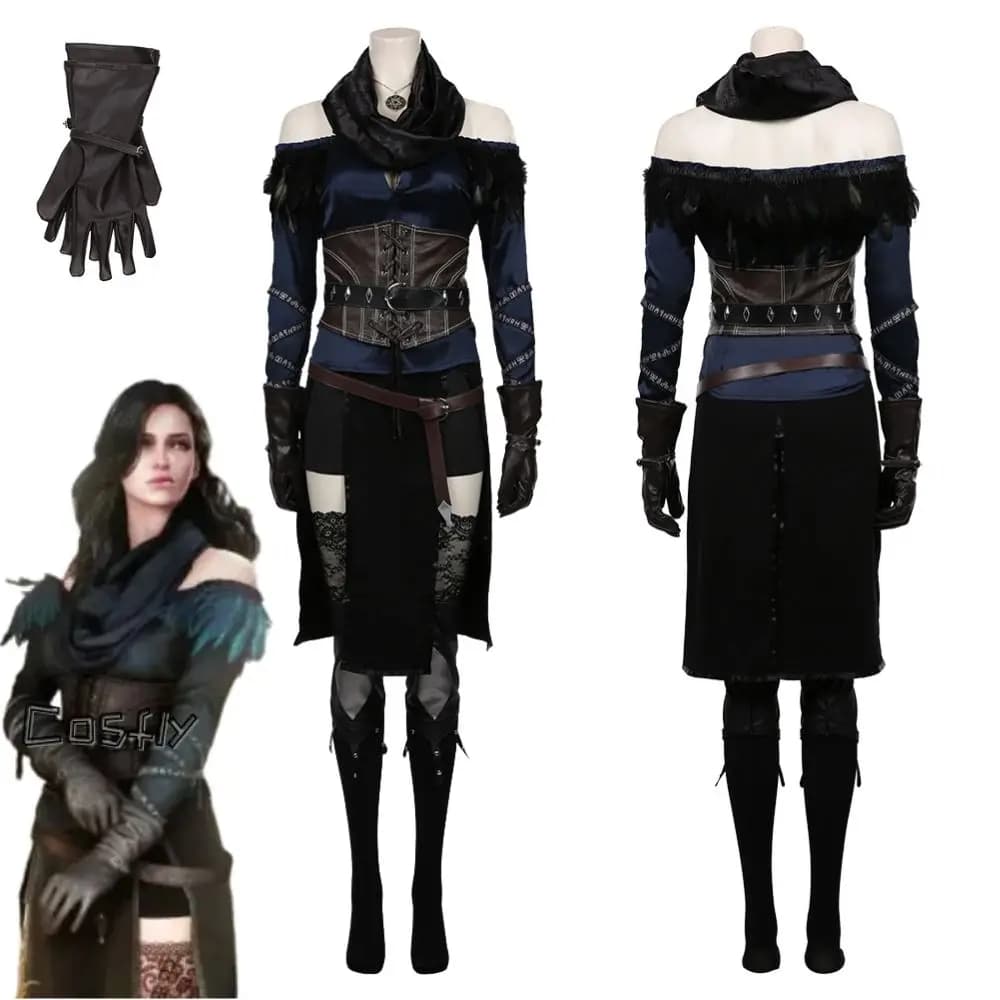 Yennefer Cosplay Costume for Women Adult, Role Games Clothing, Female Medieval Costumes, Halloween and Carnival Dress