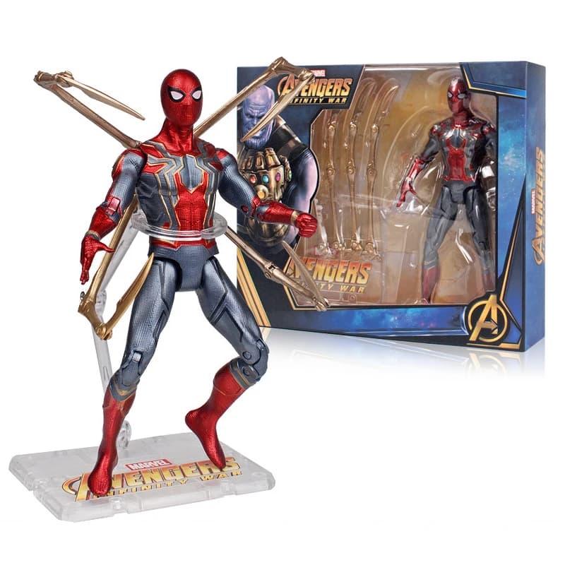 Con Scatola Iron Spiderman Confezionato Avengers 3 Infinity War Originale Marvel Spider-Man Action Figure Modellini Giocattolo Regalo