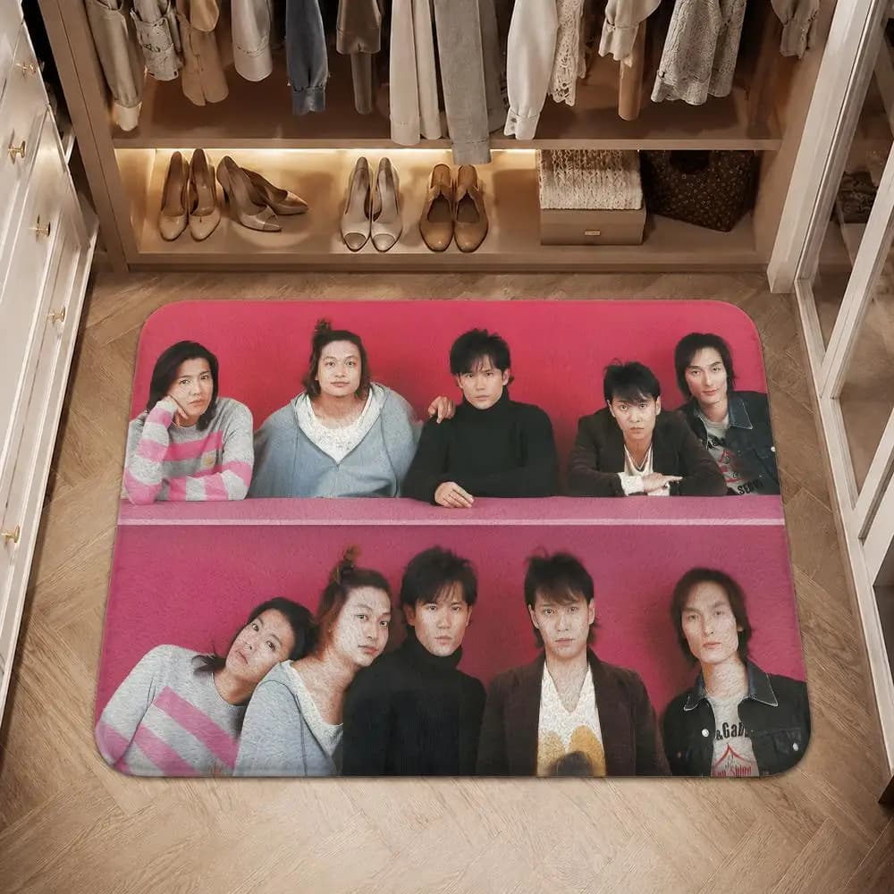 Smap Floor Mat Flannel Non-Slip Washable Soft Absorbent Rug For Bathroom Kitchen Bedroom Home Decor
