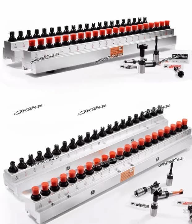 Automatic drill for wood processing, three bags files, porous position, multi-axis punching
