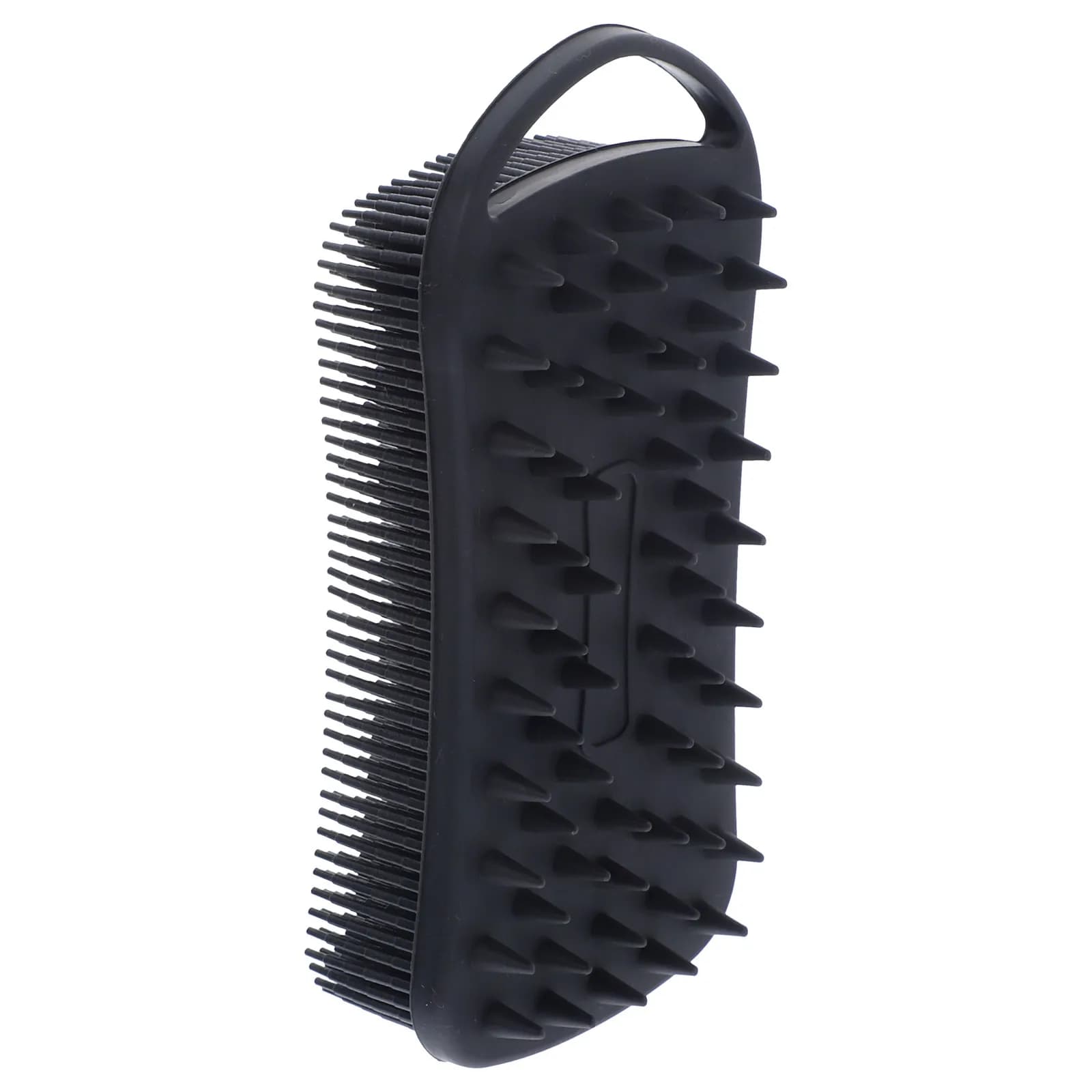 Silicone Bath Brush Ergonomic Design Soft Bristles Exfoliating Scrubber for Body Cleaning Scalp Massage Travel Friendly