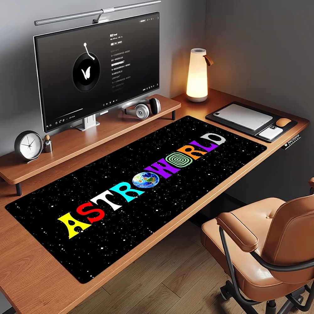 T-Travis Rapper Scott Mouse Pad Tappetino per computer in gomma antiscivolo Gamer Balance Decoracion Deskmat Laptop Office Large
